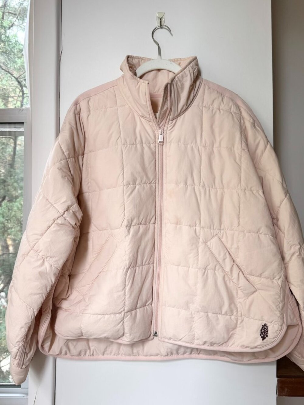 Free People Pippa Packable Puffer Jacket Ballet Slipper Pink Medium